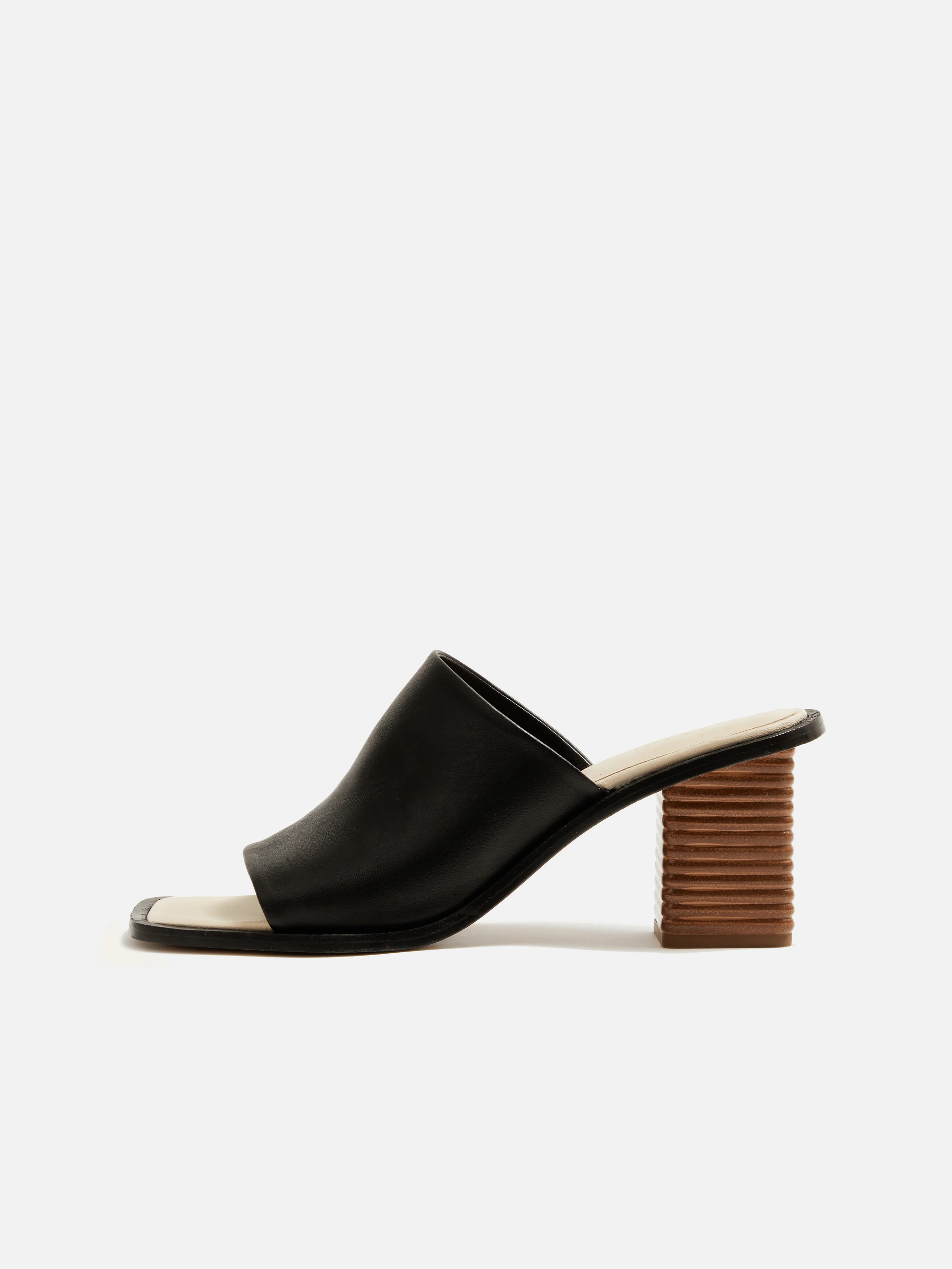 Coop Stacked Heel Leather Mule | Jigsaw (UK)