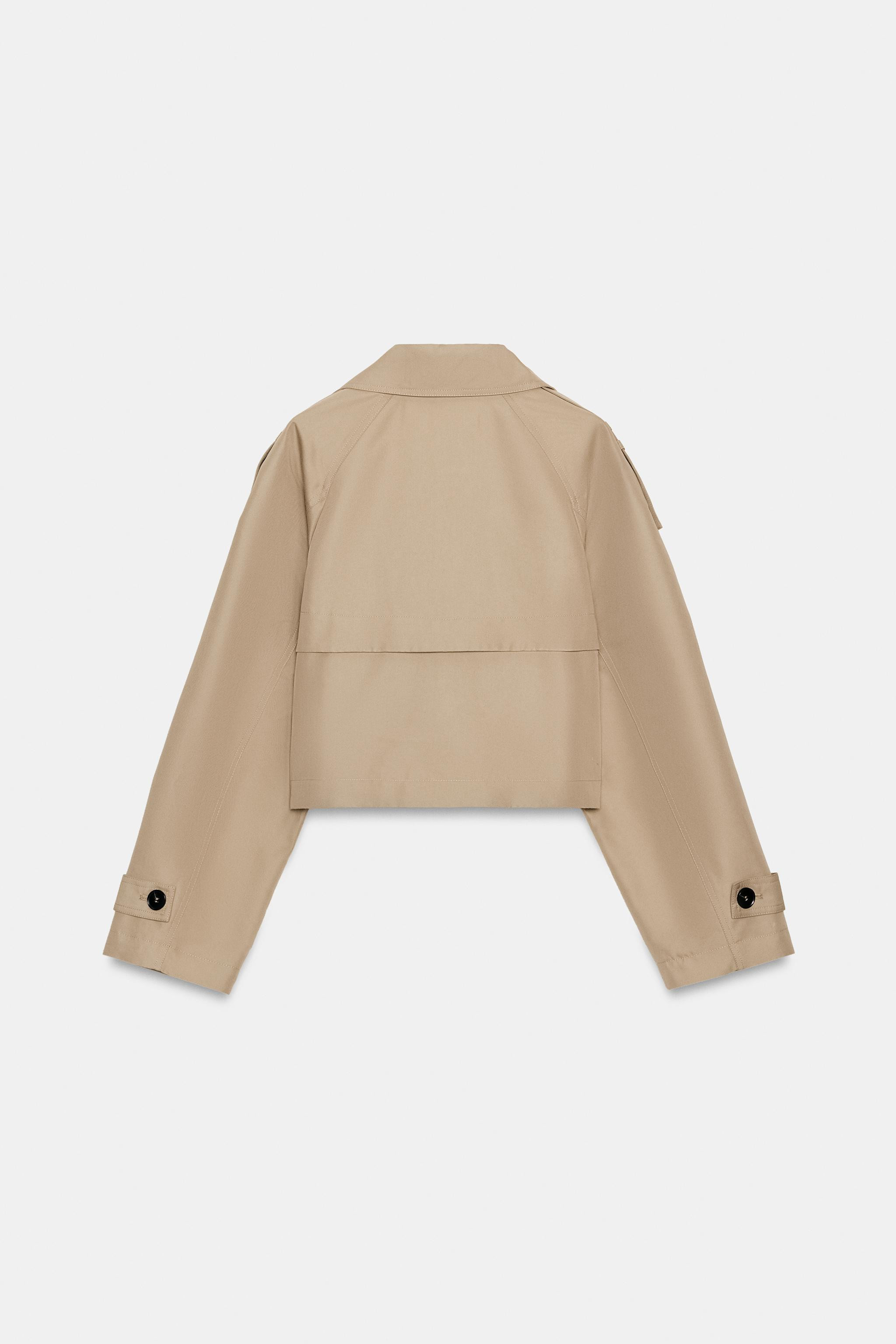 CROPPED CROSSOVER TRENCH COAT | Zara US