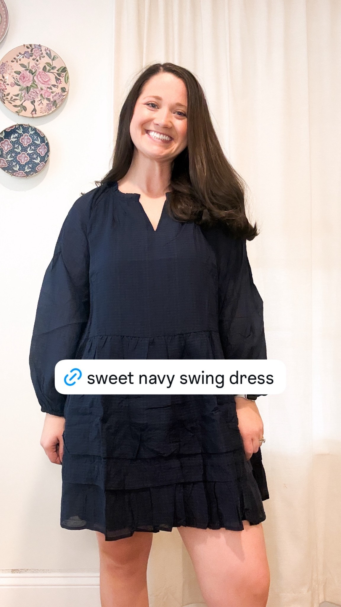 Spring dress navy dress 