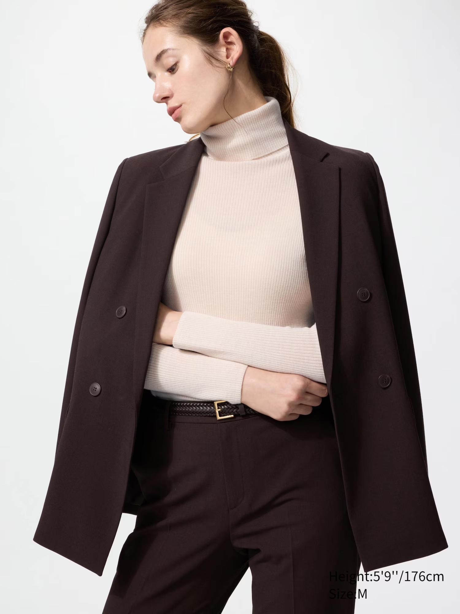 100% Merino Ribbed Turtleneck Jumper | UNIQLO (UK)