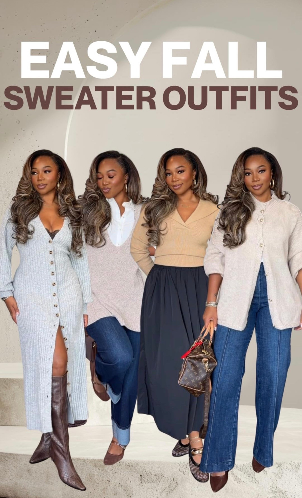 5’9 200 lbs wearing large cardigan dress with a waist clip to cinch my waist!  XL button down with XL vest over it. Medium collared sweater large skirt. XL shorter cardigan. Jeans 12.