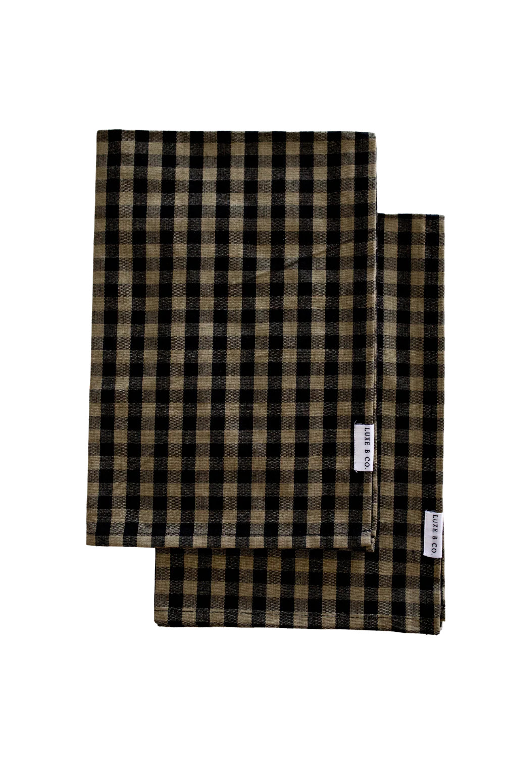 Olive Green Gingham Kitchen Dish Towel | Luxe B Co