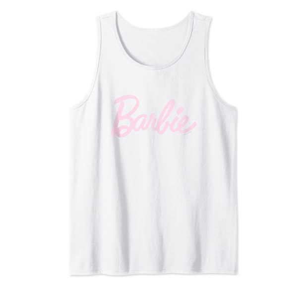 Barbie - Light Pink Barbie Logo Tank Top | Amazon (US)