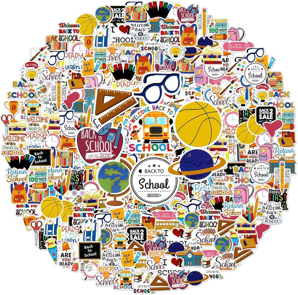 Sabary 500 Pcs Back to School Stickers Vinyl School Stickers Waterproof Return to School Stickers... | Amazon (US)