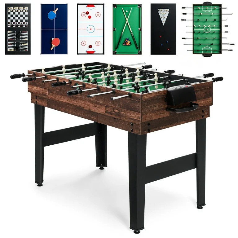 Best Choice Products 2x4ft 10-in-1 Combo Game Table Set w/ Hockey, Foosball, Pool, Shuffleboard, ... | Walmart (US)