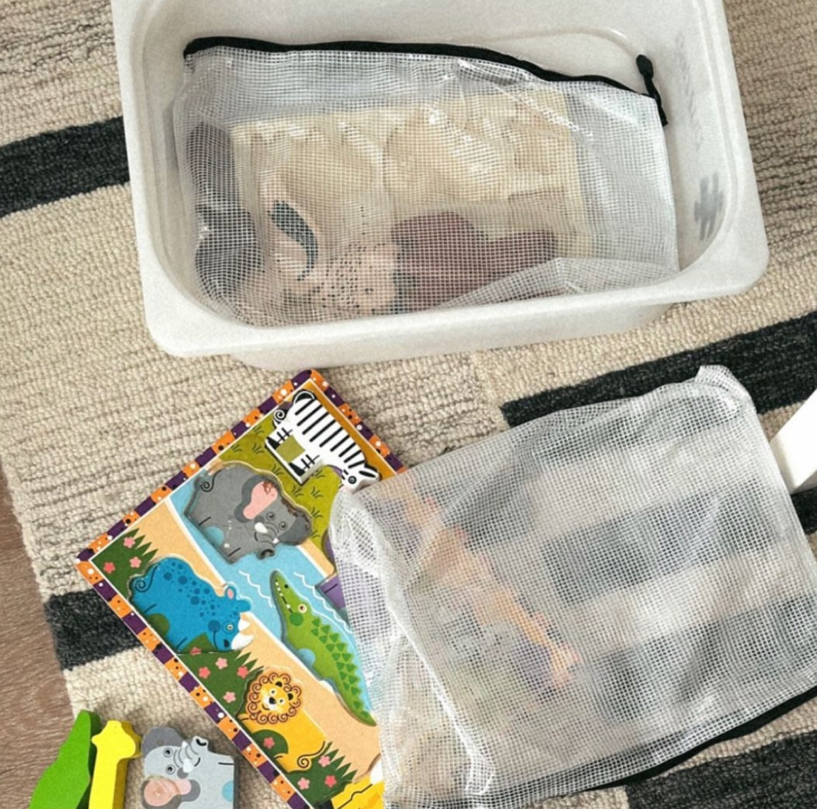 These Mesh Zipper Pouches are a game changer for not only kids toys BUT can be use for travel, storing swimsuits, hair accessories,
crafts and so much more.

Available in multiple sizes.

#LTKfamily #LTKstyletip #LTKkids