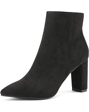 DREAM PAIRS Women's Chunky High Heel Ankle Booties | Amazon (US)