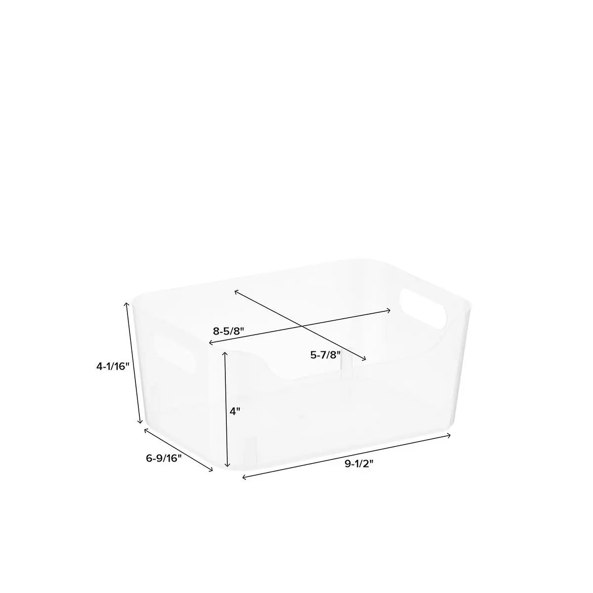 Large Plastic Storage Bin w/ Handles White | The Container Store