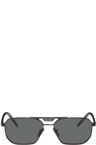 Black Logo Bridge Sunglasses | SSENSE