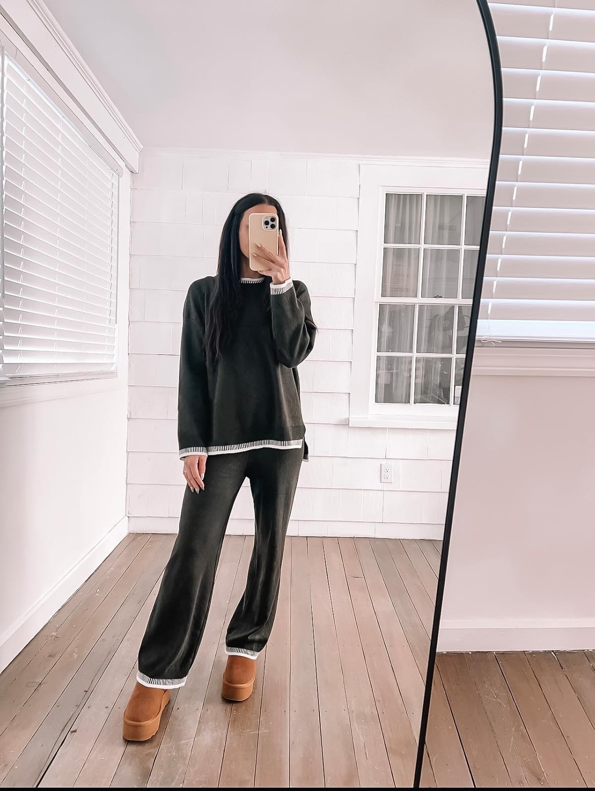 Cozy set in XS, boots sized down a full size!
 

 #LTKHoliday #LTKPetite #LTKFindsUnder100