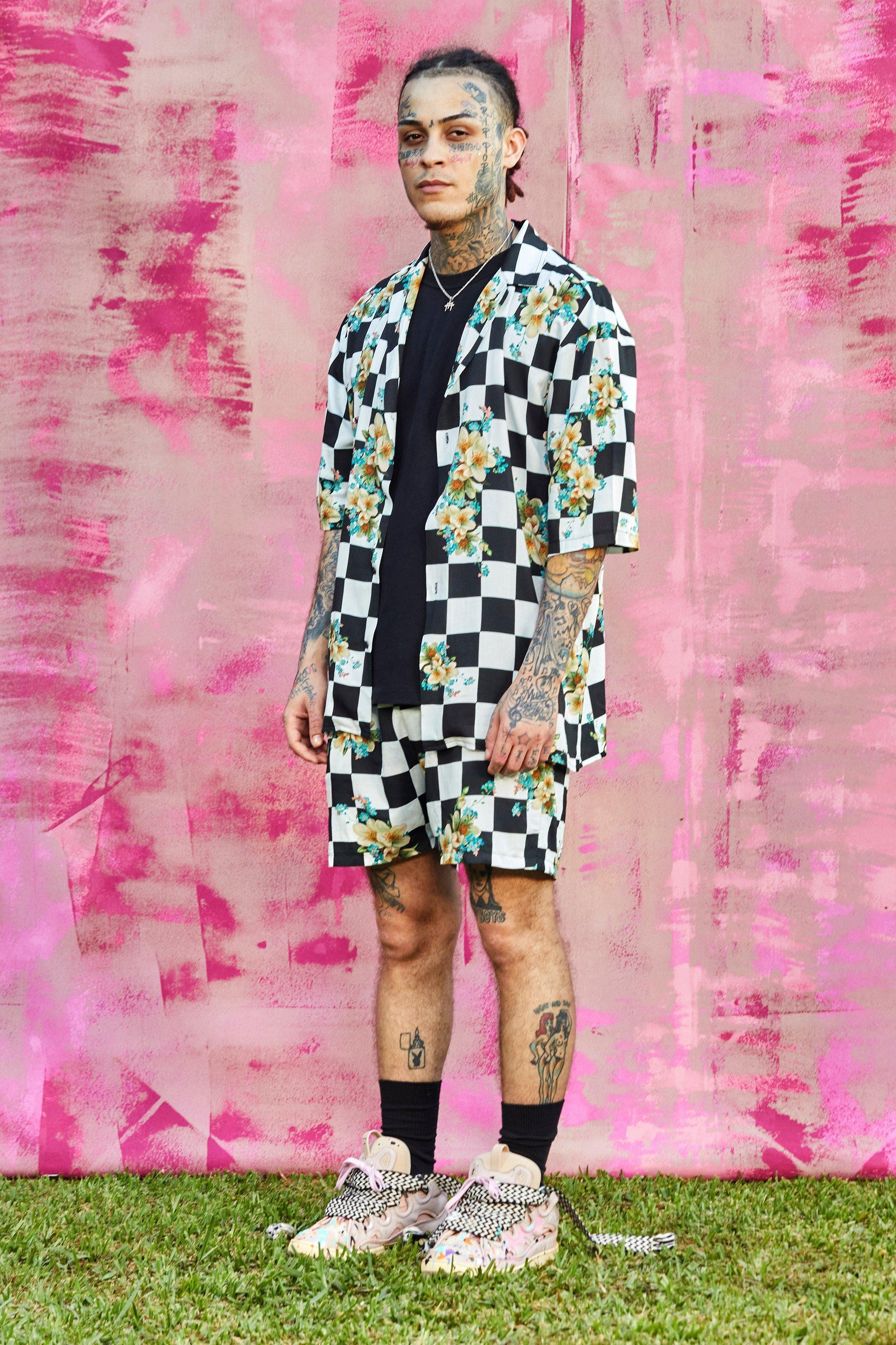 Dropped Shoulder Viscose Shirt And Shorts Set | boohooMAN (DE, IE & UK)