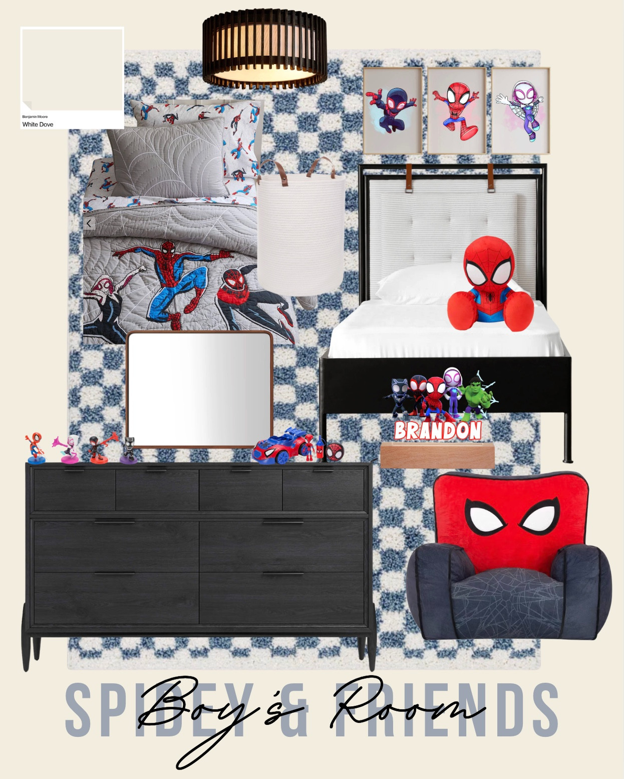 A Disney Spidey & His Amazing Friends for your little super hero. The furniture will last until they are teens and you can simply swap out the decor when they inevitably grow out of their Spidey phase. 

 #LTKHome #LTKFindsUnder100 #LTKKids