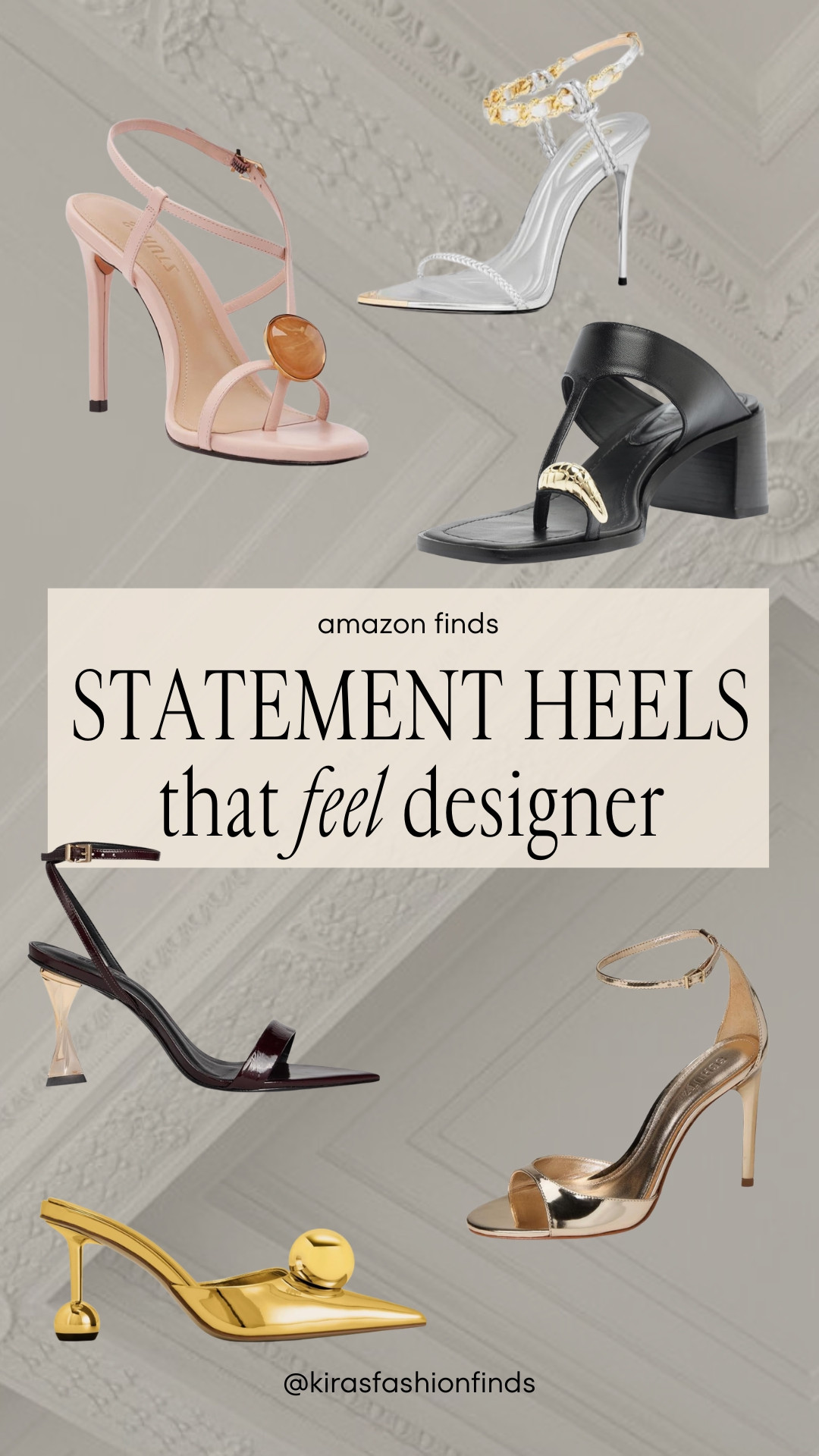 Scroll to shop these statement heels that look designer but come at a fraction of the price. These Amazon finds instantly elevate any outfit with unique details, sculptural heels, and chic silhouettes that make them feel high-end while still being budget friendly.

Perfect for date nights, wedding guest outfits, special events, vacation dinners, and dressing up simple outfits.

5'4" | 138 lbs | 34D bust | 27" waist | 40" hips