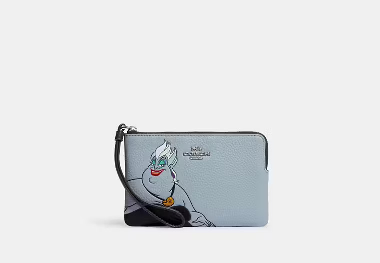 Disney X Coach Corner Zip Wristlet With Ursula Motif | Coach Outlet US
