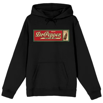 Dr. Pepper Good For Life! Men's Black Graphic Hoodie-XL | Target
