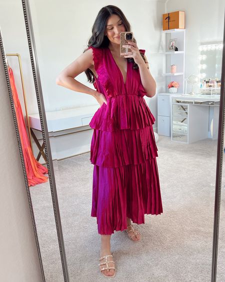 Definitely need to steam this dress but I am absolutely in love with it! So figure flattering for an body shape, comfortable, and functional! Would make a beautiful wedding guest dress💖❤️

Wearing a L (fits like an XL)

Wedding guest dress, maxi dress, fuchsia dress, cocktail dress, summer style, vacation outfit, event dress

#LTKwedding #LTKmidsize #LTKSpringSale