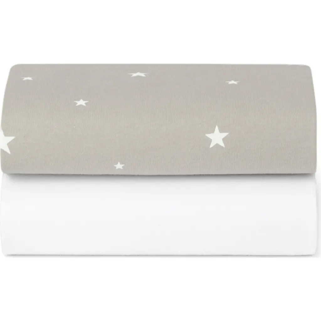Snüz Pack of 2 Assorted Crib Sheets in Grey/Star at Nordstrom | Nordstrom