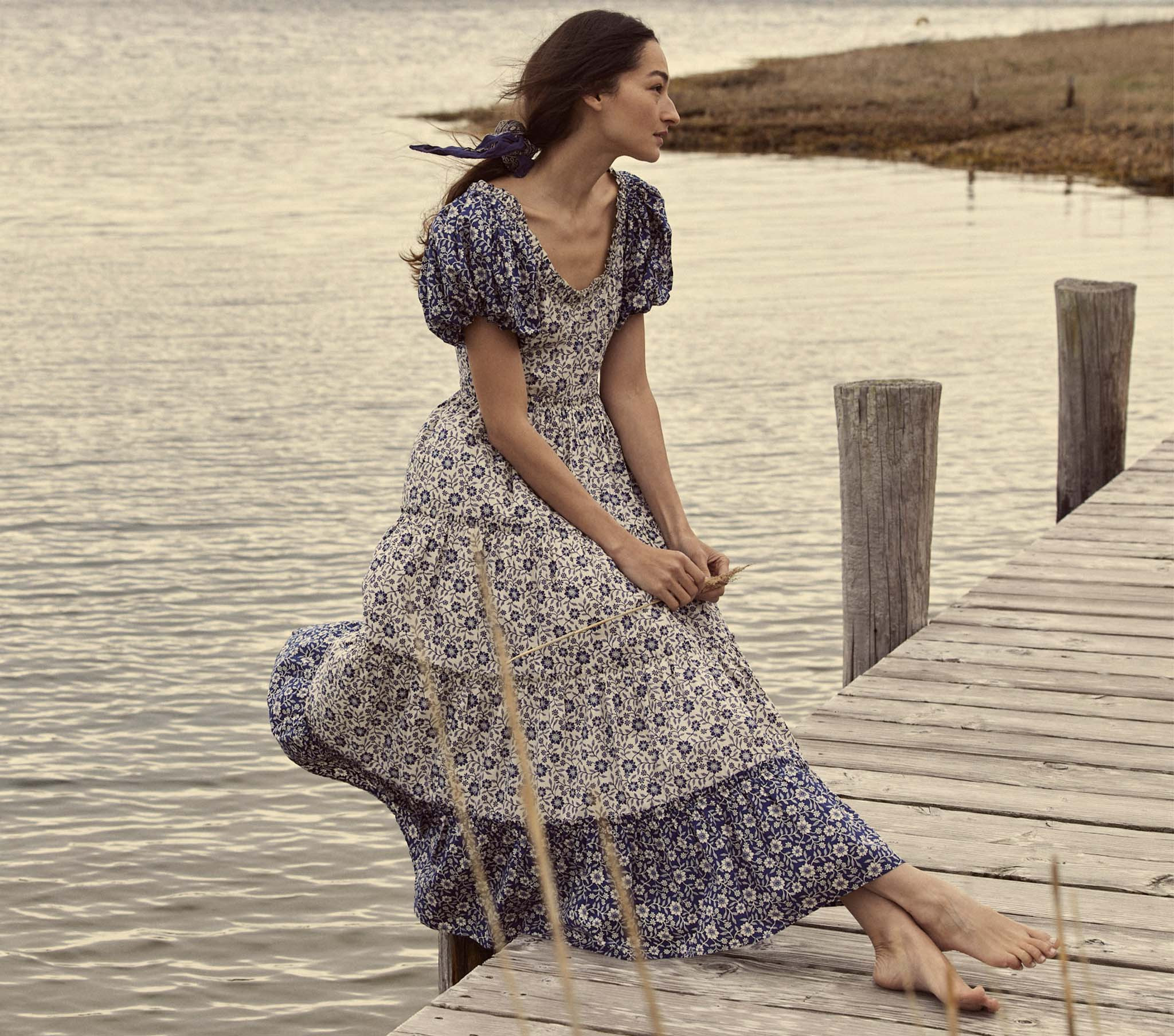 Simonetta Dress - Jessamine Calico Patchwork | DÔEN | DOEN