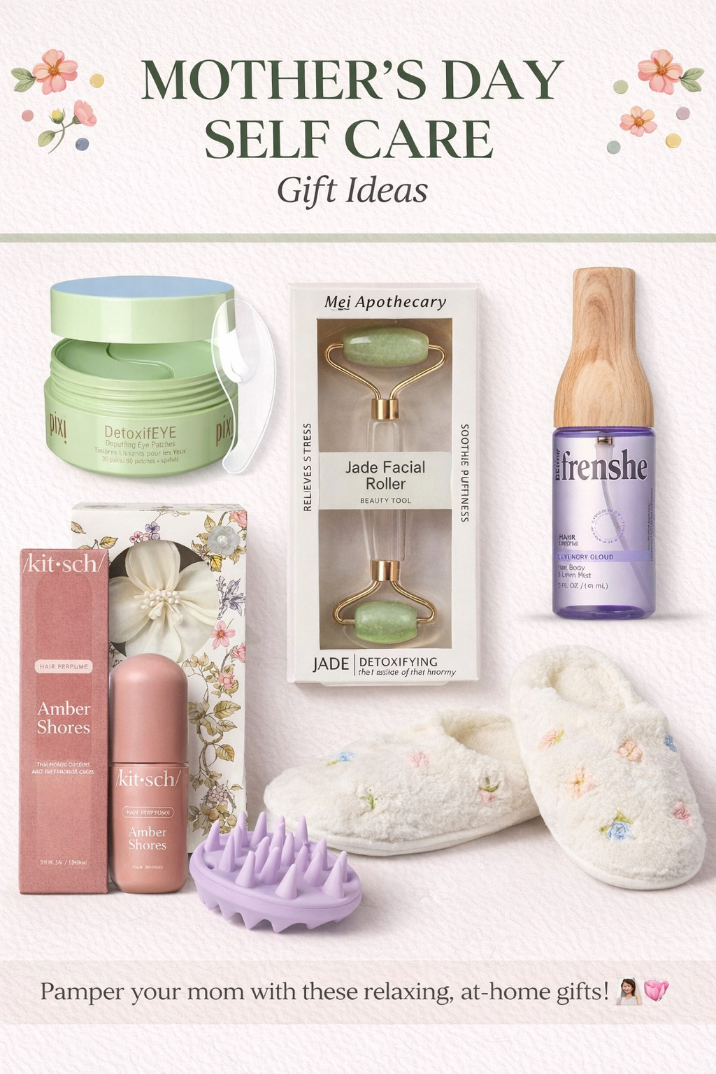 Mother’s Day self care gift ideas that she will actually use 🤍✨

If you are looking for something thoughtful, relaxing, and practical, this self care roundup has so many good options. From under eye patches and a jade roller to help her feel refreshed, to a calming lavender mist, body oil, and hair perfume for everyday pampering.

I also included cozy favorites like soft slippers, a robe, and a silk sleep mask for the ultimate at home spa day. These are perfect for helping mom slow down, relax, and take time for herself.

Everything is linked in LTK to make shopping easy. Save this for Mother’s Day gift inspiration 🤍

#MothersDayGifts #SelfCareGifts #GiftGuide #SpaDayAtHome #WellnessRoutine #CozyVibes #LTKFinds #LTKStyle 

 #LTKMothersDay #LTKmomlife #LTKselfcare