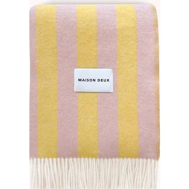 Maison Deux | Candy Wrap Blanket, Pink and Yellow | Maisonette | Maisonette