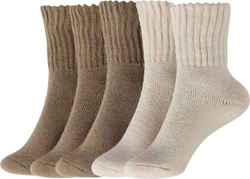 BenSorts Women's Winter Boots Socks Thick Warm Cozy Crew Socks Solid Color Gifts | Amazon (US)