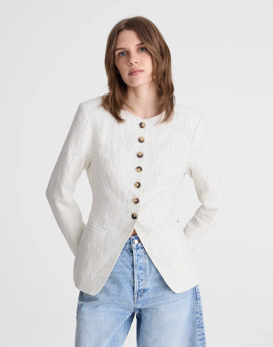 The Nolita Cutaway Blazer in 100% Linen | Madewell