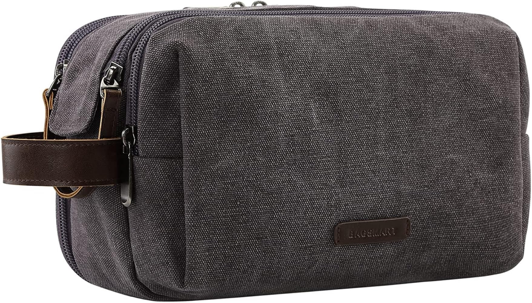BAGSMART Toiletry Bag for Men, Canvas Travel Toiletry Organizer Dopp Kit Water-resistant Shaving ... | Amazon (US)
