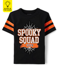 Unisex Baby And Toddler Matching Family Glow Spooky Squad 2024 Graphic Tee - black | The Children's Place