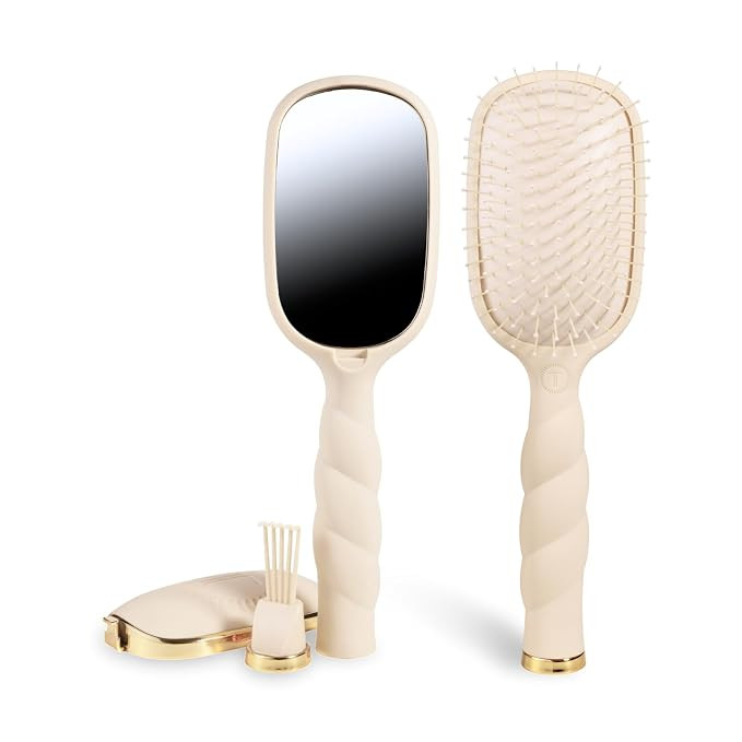TELETIES - Detangler Hair Brush for Medium Hair - Detangling Paddle Brush - No Pulling/Breakage -... | Amazon (US)