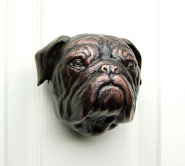 Bronze Bulldog Dog Knocker | Pottery Barn (US)