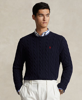 Polo Ralph Lauren Men's Cable-Knit Cotton Sweater - Macy's | Macy's