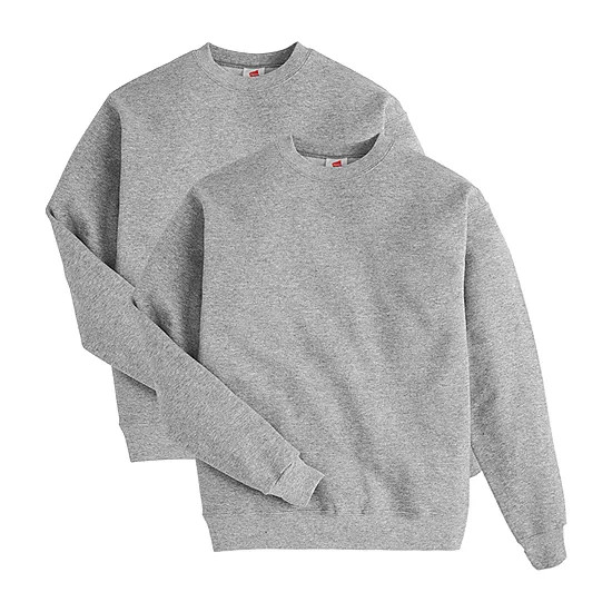 Hanes 2-Pack Unisex Adult Crew Neck Long Sleeve Sweatshirt | JCPenney