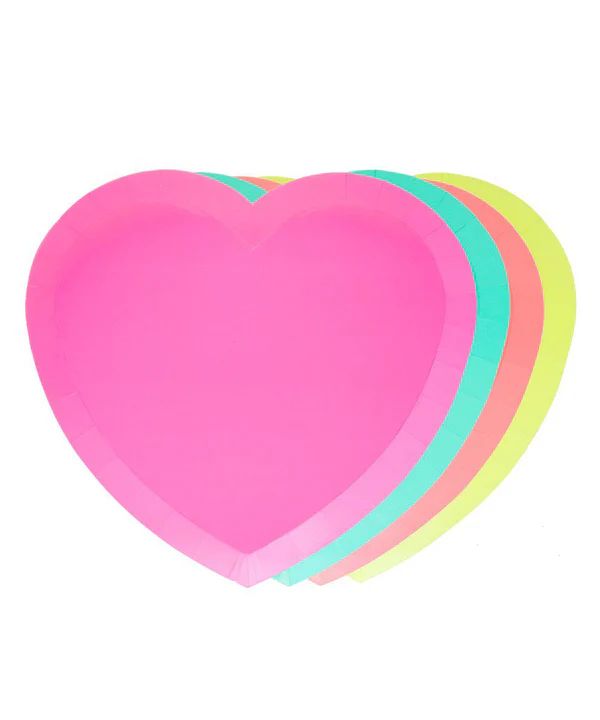 Oh Happy Day I Heart Neon Plates | Oh Happy Day Shop