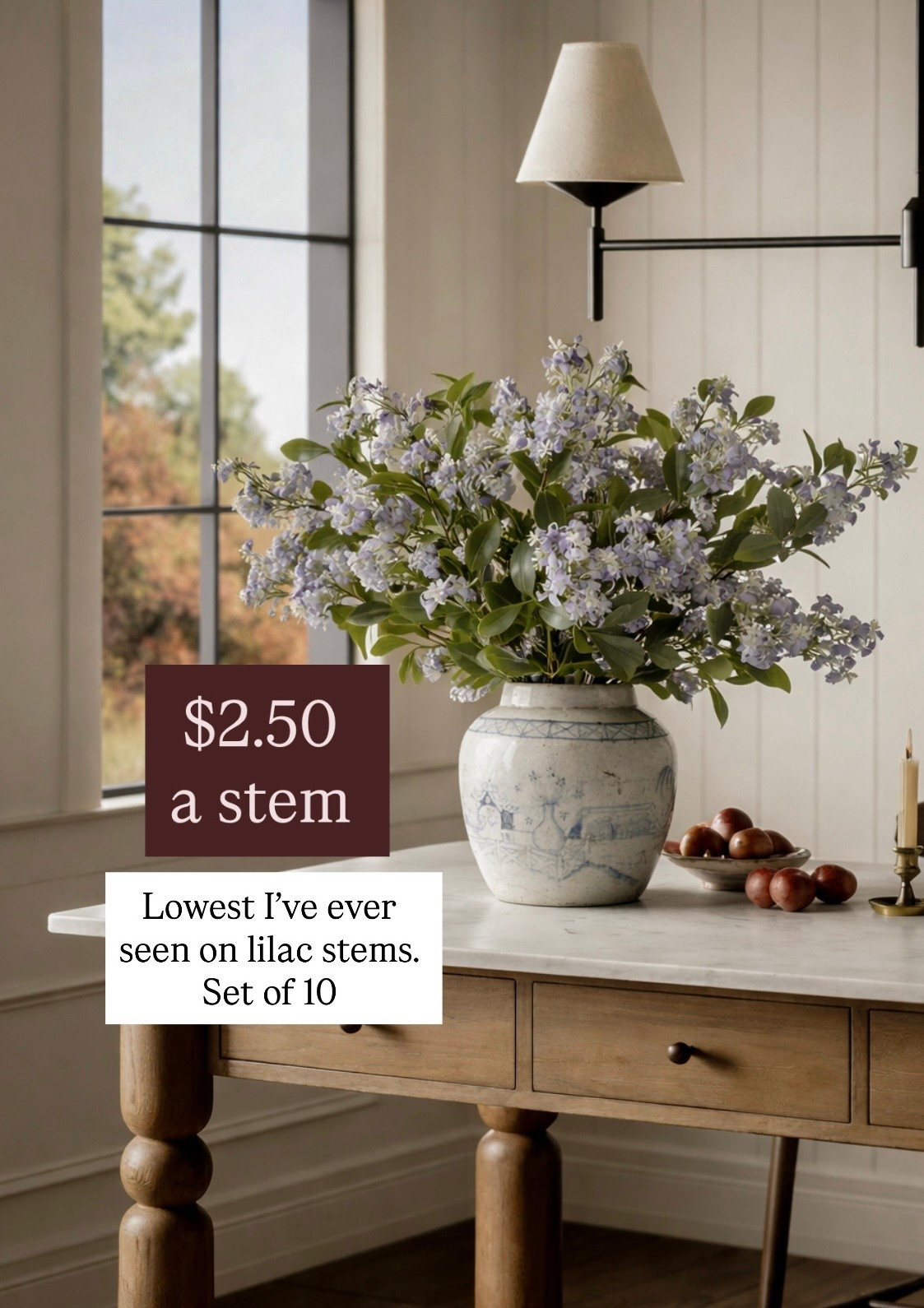 Oh my gosh, these lilac stems are such a good deal lilac stems are really pricey. These are 250 apiece sold as a set of 10 spring decor. Must have Way

#LTKHome #LTKSaleAlert