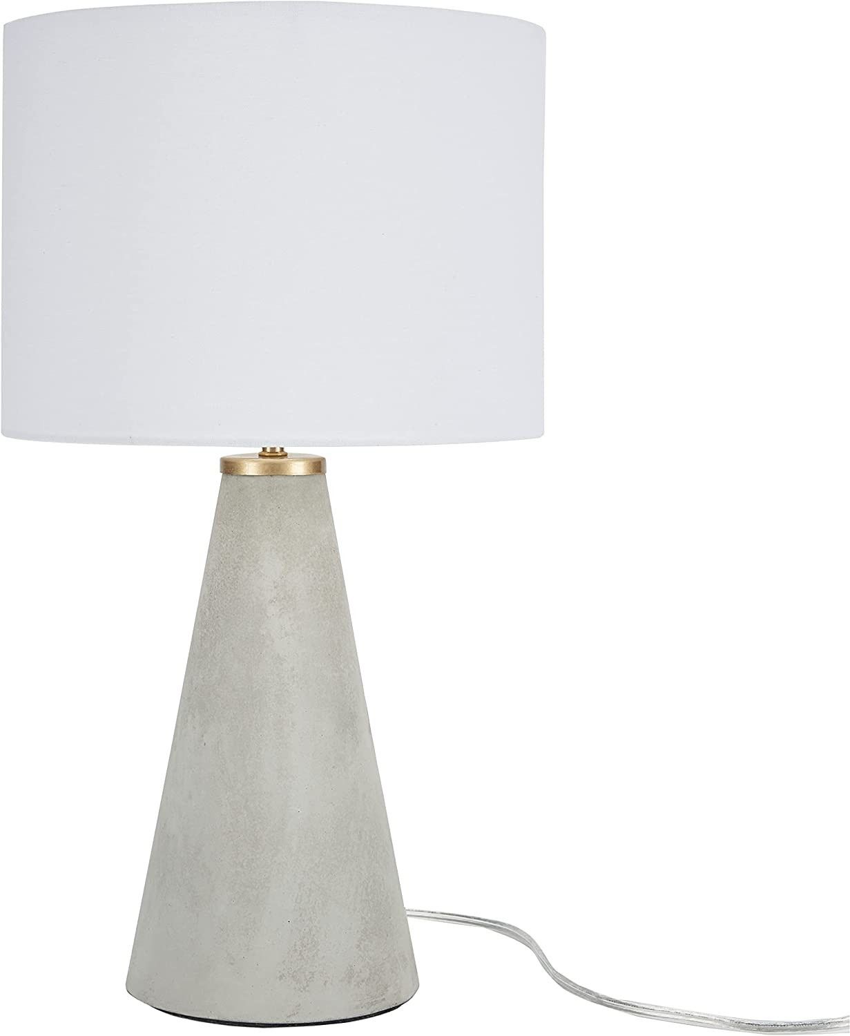 Nourison 22" Grey Cement Concrete Table Lamp, Modern, Contemporary, Industrial, Transitional Desi... | Amazon (US)