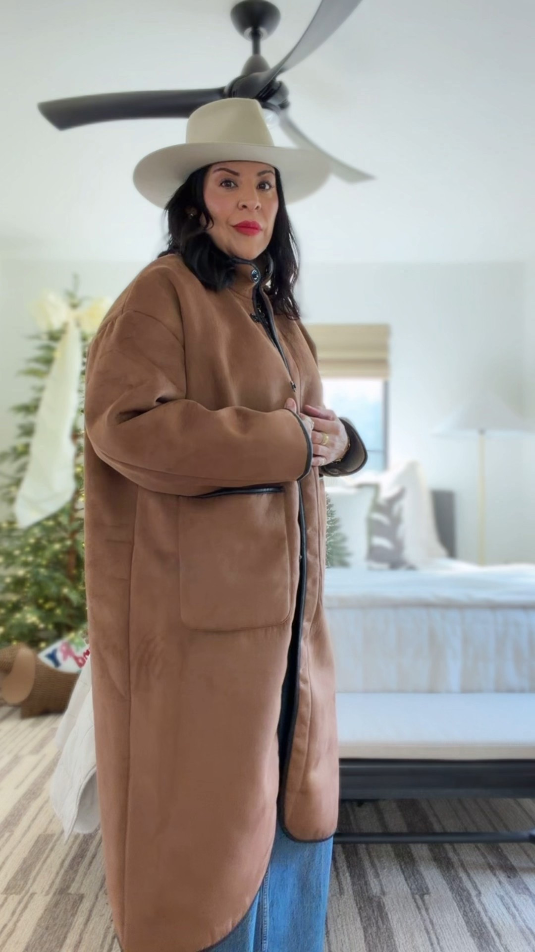 Wearing a size medium in the coat (it runs big). Sweater size large, jeans size 30 (I’m a size 10), shoes fit tts. 



#LTKootd #LTKMidsize #LTKSaleAlert