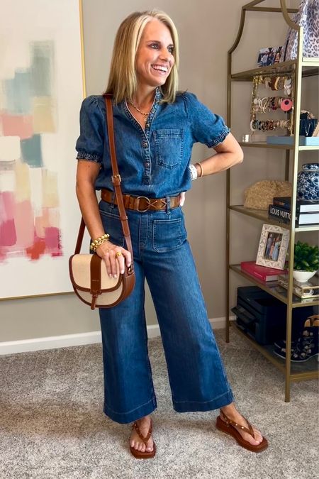 I finally did it! Denim in denim and I love it. These two come together and give the feel of a jumpsuit. 

I’m wearing a small in the jeans
Wearing XS top
Use code COAST for 15% off sandals 

#LTKshoecrush #LTKover40 #LTKstyletip