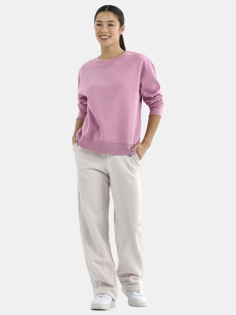Athletic Works Women's and Women's Plus Fleece Sweatshirt with Long Sleeves, Sizes XS-4X | Walmart (US)