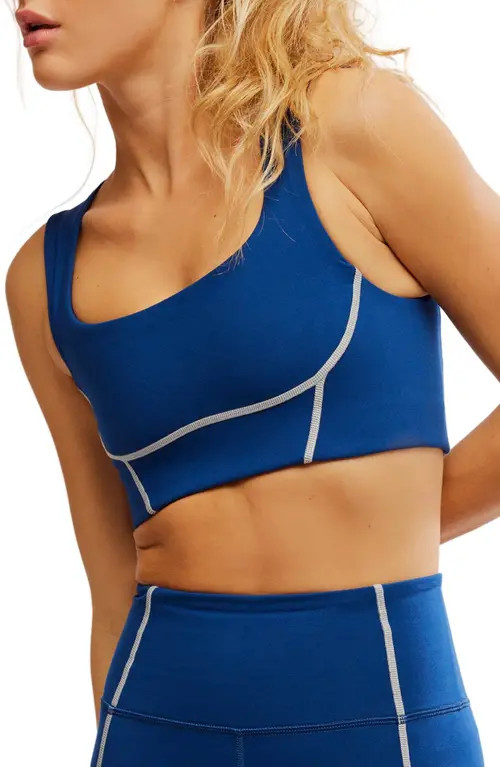 Free People FP Movement You're a Peach Sports Bra in Black Grape at Nordstrom, Size X-Small | Nordstrom
