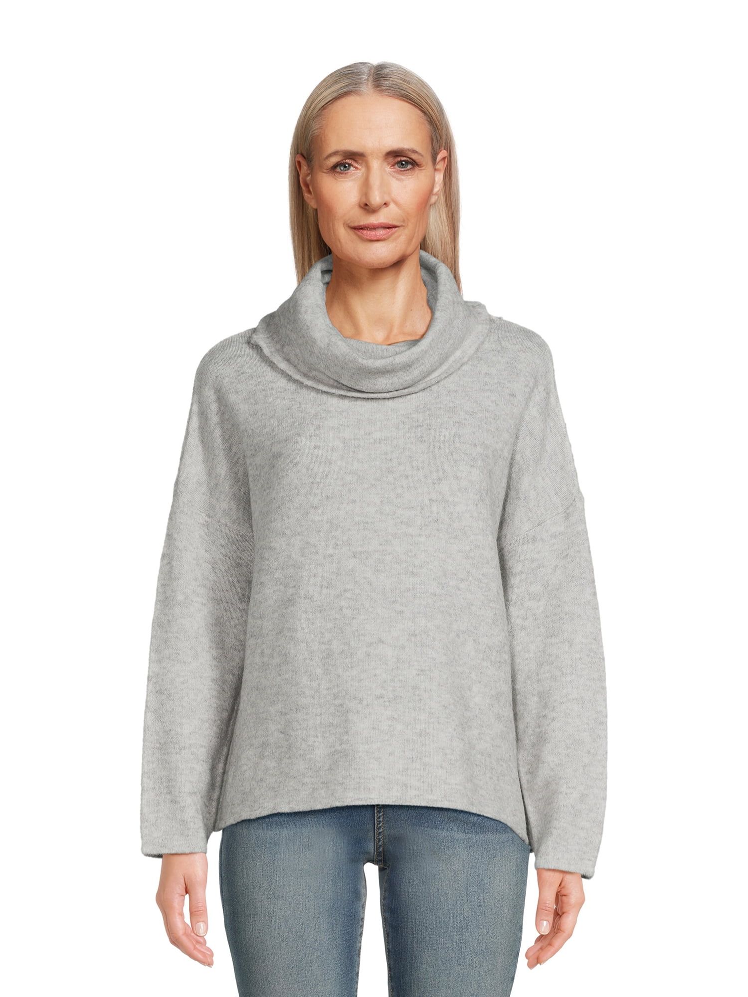 Dreamers by Debut Womens Cowl Neck Pullover Long Sleeve Sweater | Walmart (US)