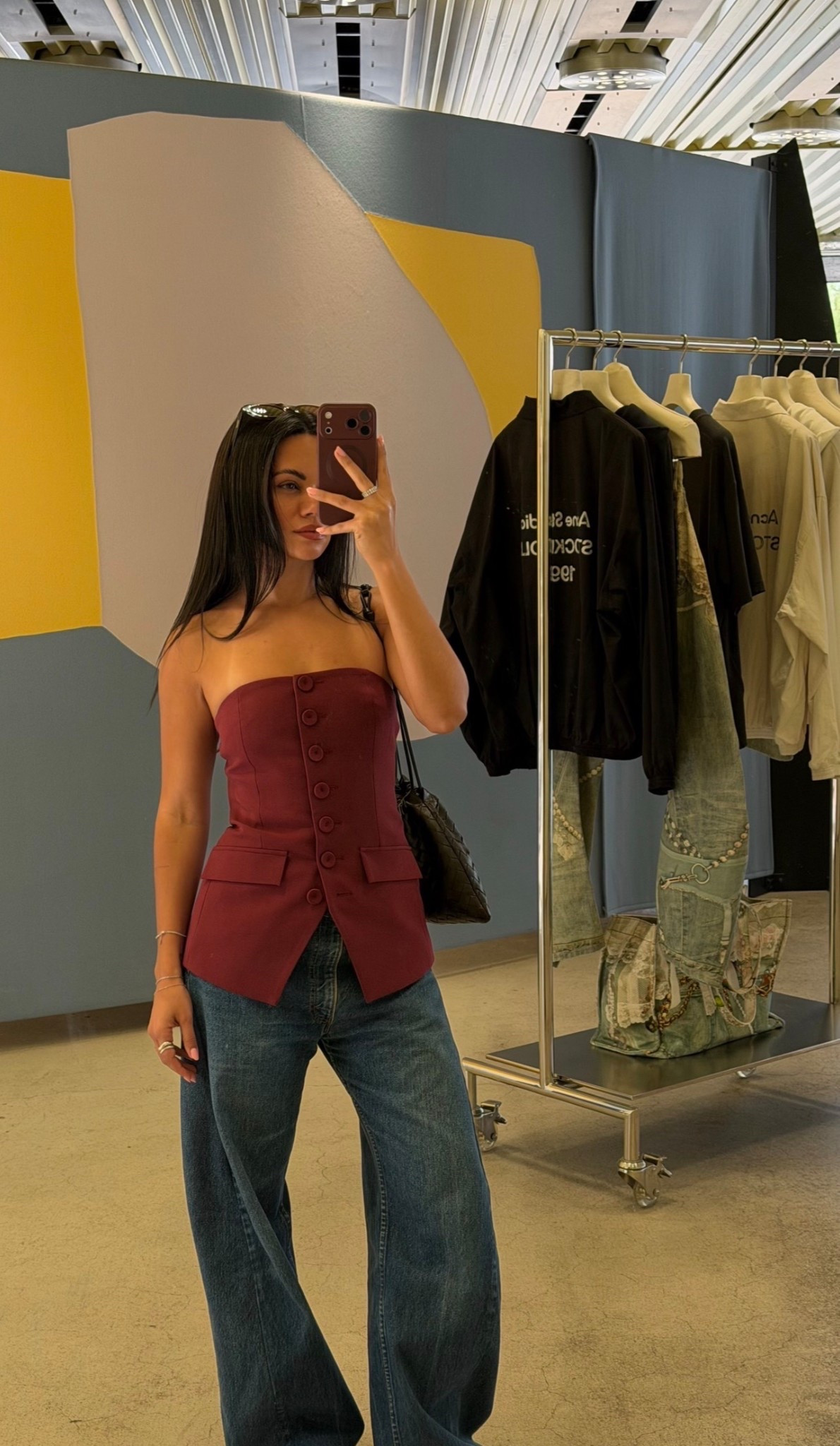 winter transitioning ootd | lovers & friends top, Ali grace barrel jeans #ootd #style 

#LTKootd #LTKmorningroutine #LTKdayinmylife