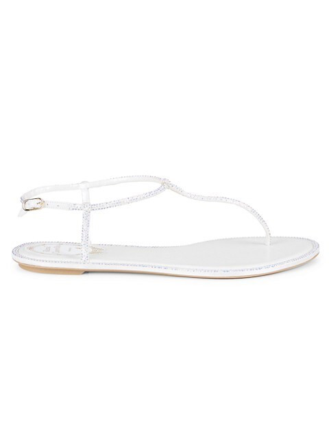 Satin Embellished Ankle-Strap Sandals | Saks Fifth Avenue