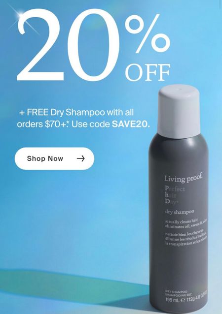 living proof black friday sale! 20% off site wide with code SAVE20 + free dry shampoo when you spend $70+!!


#LTKstyletip #LTKbeauty #LTKfamily