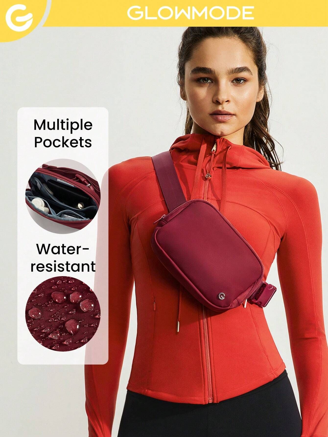 GLOWMODE Fashionable Lightweight Solid Color Running Waist Bag | SHEIN