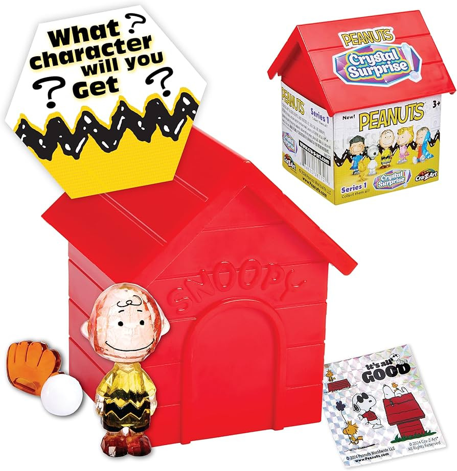 Cra-Z-Art Peanuts Crystal Surprise, Mini Plastic Crystal-Like Figures and Snoopy House Collectibl... | Amazon (US)
