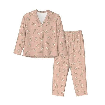 Pajamas for Women Sets New Year S Eve Party Lounge Sets Long Sleeve Button Down Night Shirts Sleepwear Pjs | Walmart (US)