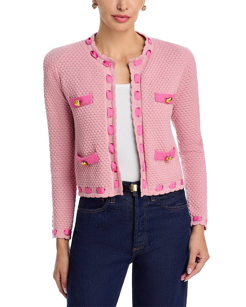 L'Agence Astor Contrast Trim Cardigan | Bloomingdale's (US)
