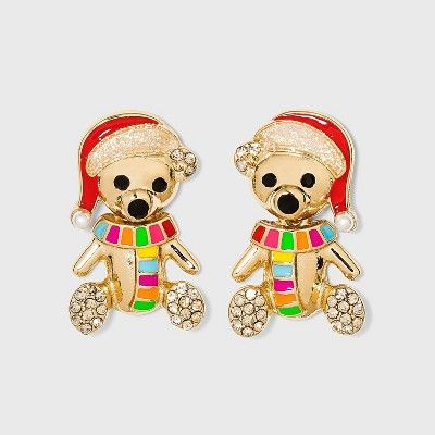 SUGARFIX by BaubleBar Multi Holiday Bear Stud Earrings | Target