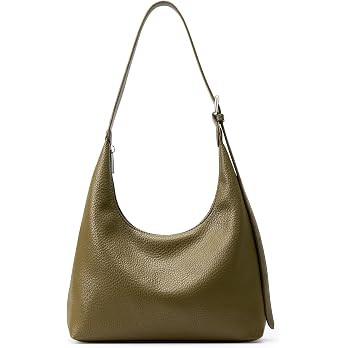 KALIDI Crescent Tote Bag, Women Underarm Hobo Everyday Zipper Handbag Work | Soft Vegan Leather 1... | Amazon (US)