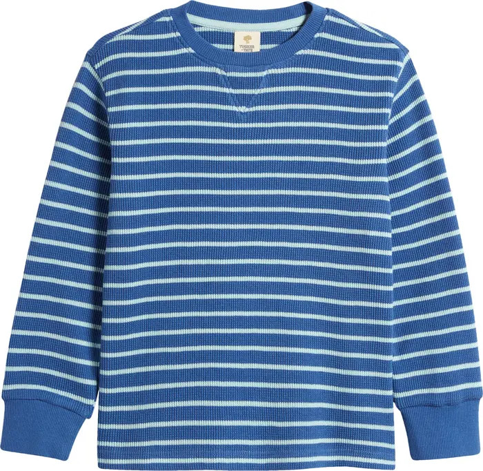 Kids' Stripe Cotton Waffle Knit Top | Nordstrom